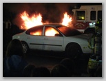 Car fire demonstration