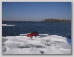 Kayaking fun - icebergs in springtime